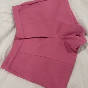Vibrant Pink High Waist Women's Shorts
